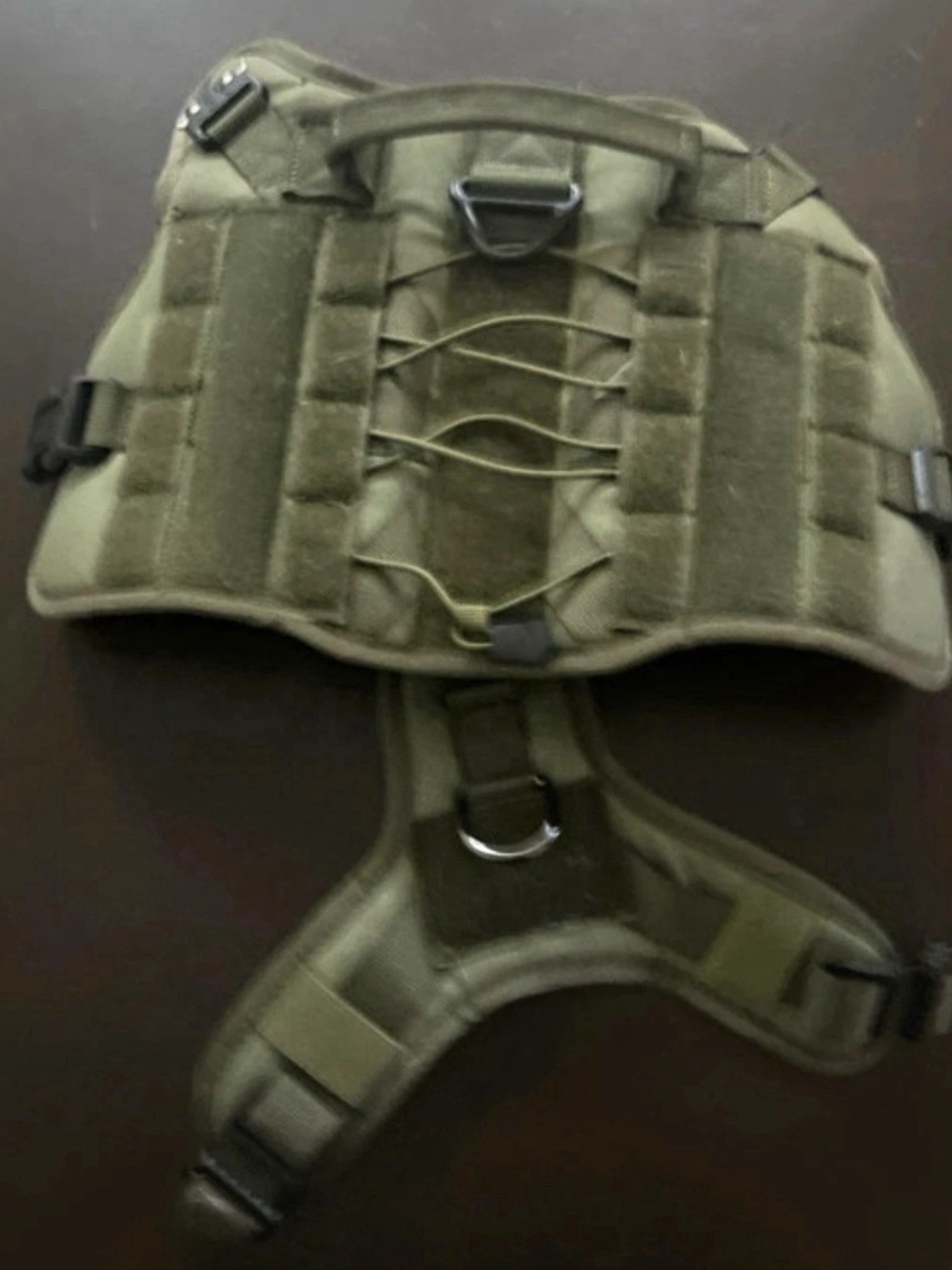 Adjustable Olive Green Tactical Dog Harness